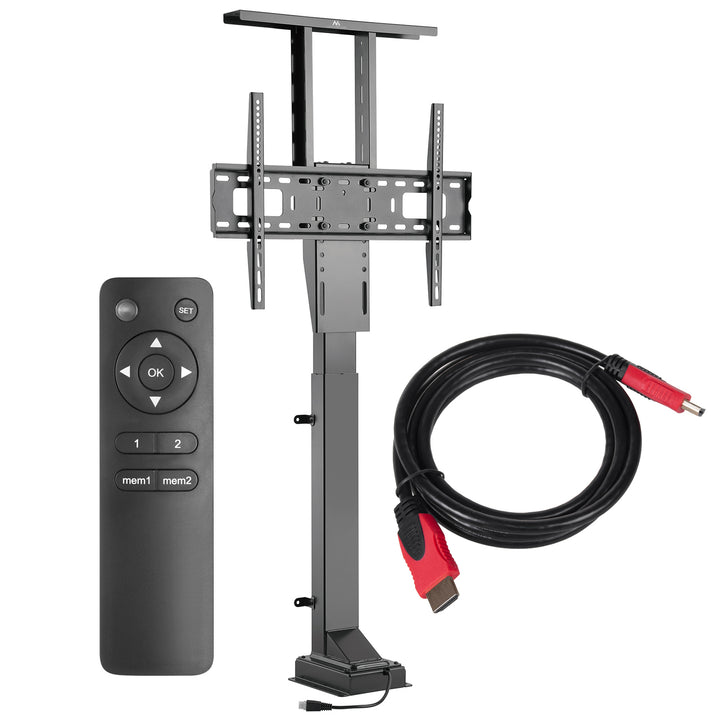 Elektrische Kabelverlängerungshalterung Maclean, 37''-65''', VESA 600x400, max 50kg, MC-866 + HDMI 2.0 4K 3D UHD 1.8m CABLE 48 bit