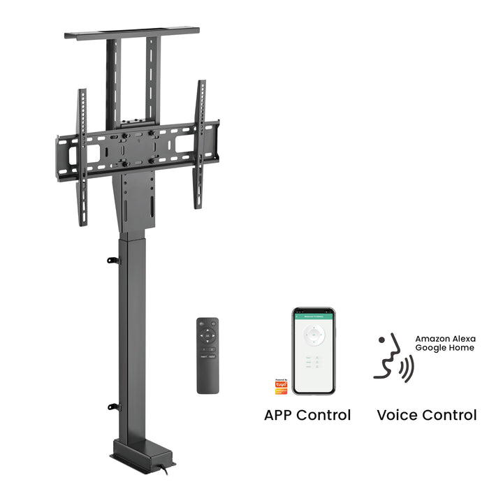 Elektrische Auszugshalterung für Maclean, TUYA, 37''-80''', VESA 600x400, max 60kg, MC-866T + HDMI 2.0 4K 3D UHD 1.8m CABLE 48 bit