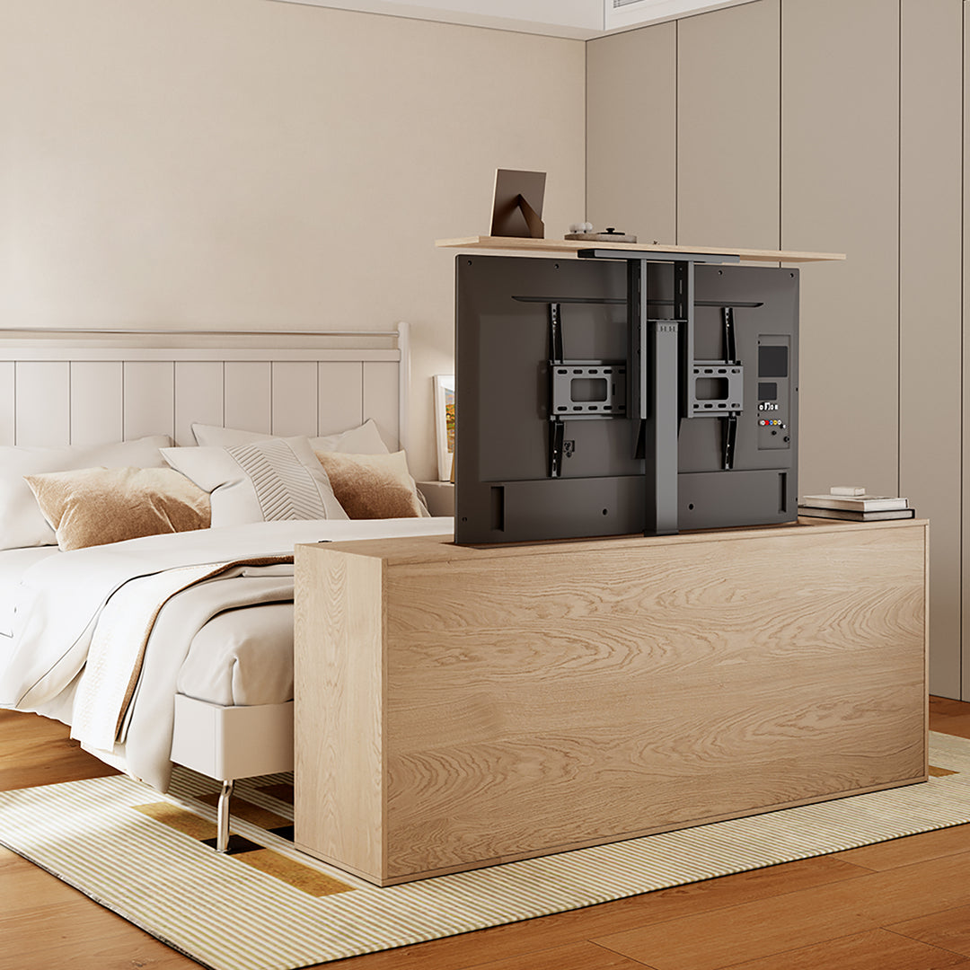 Elektrische Auszugshalterung für Maclean, TUYA, 37''-80''', VESA 600x400, max 60kg, MC-866T + HDMI 2.0 4K 3D UHD 1.8m CABLE 48 bit