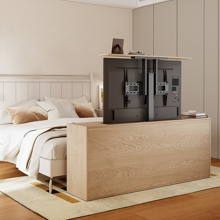 Elektrische Auszugshalterung für Maclean, TUYA, 37''-80''', VESA 600x400, max 60kg, MC-866T + HDMI 2.0 4K 3D UHD 1.8m CABLE 48 bit
