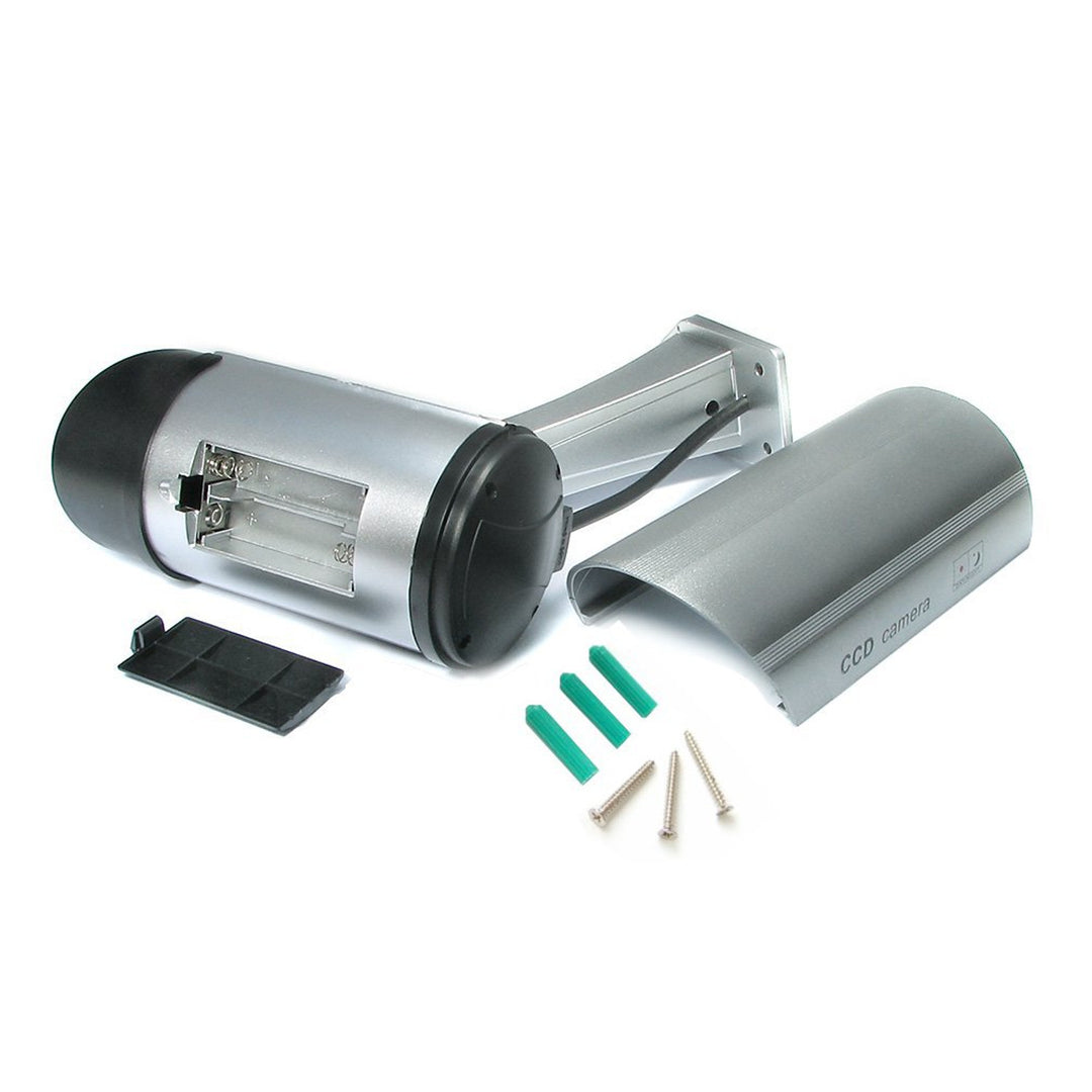 Kamera-Attrappe mit blinkender LED IR1100 S IR outdoor, silber, 4 Stück