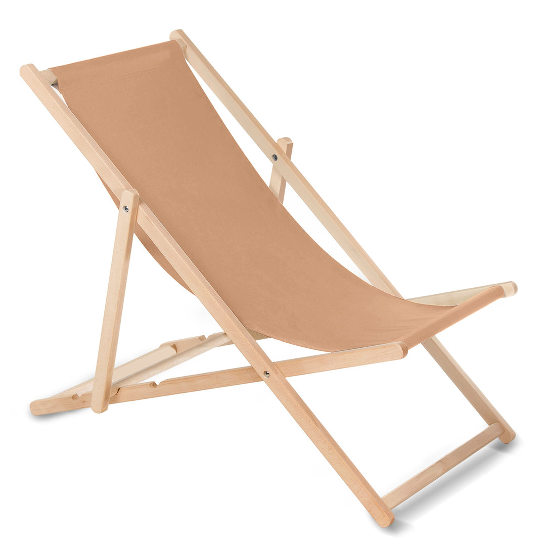 GreenBlue GB183 cappuccino Liegestuhl aus Buchenholz, 4 Stück
