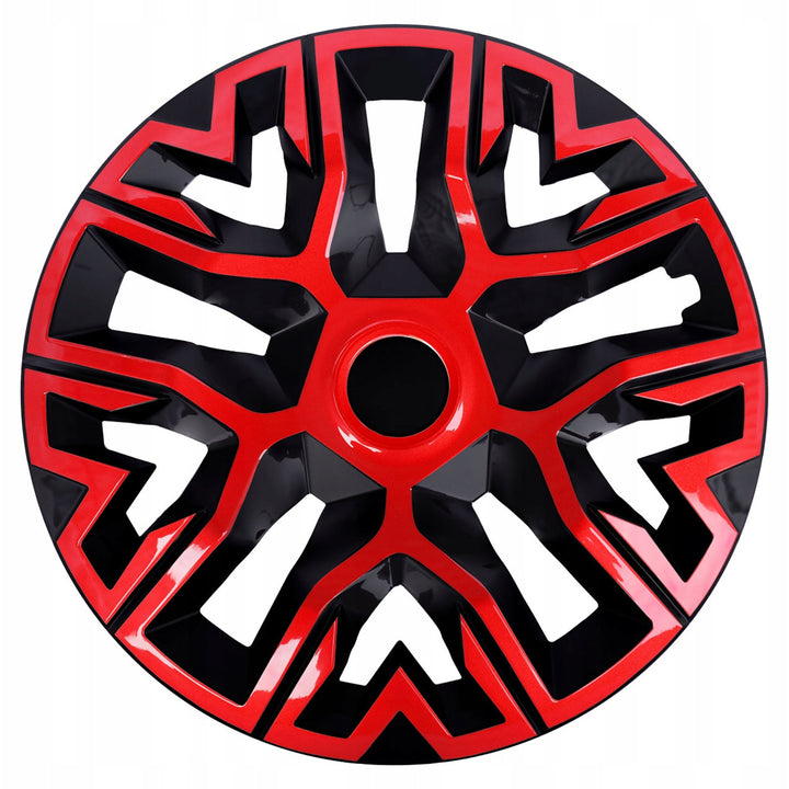 Universal Radkappen 14'' NRM The Best Bicolor rot/schwarz 4 Stück