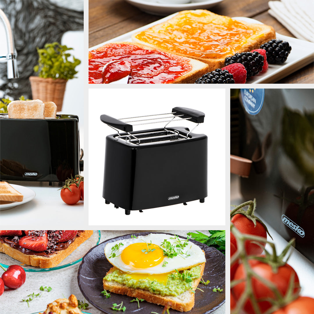 Mesko Toaster 2-Scheiben-Toaster 900W schwarz MS 3220