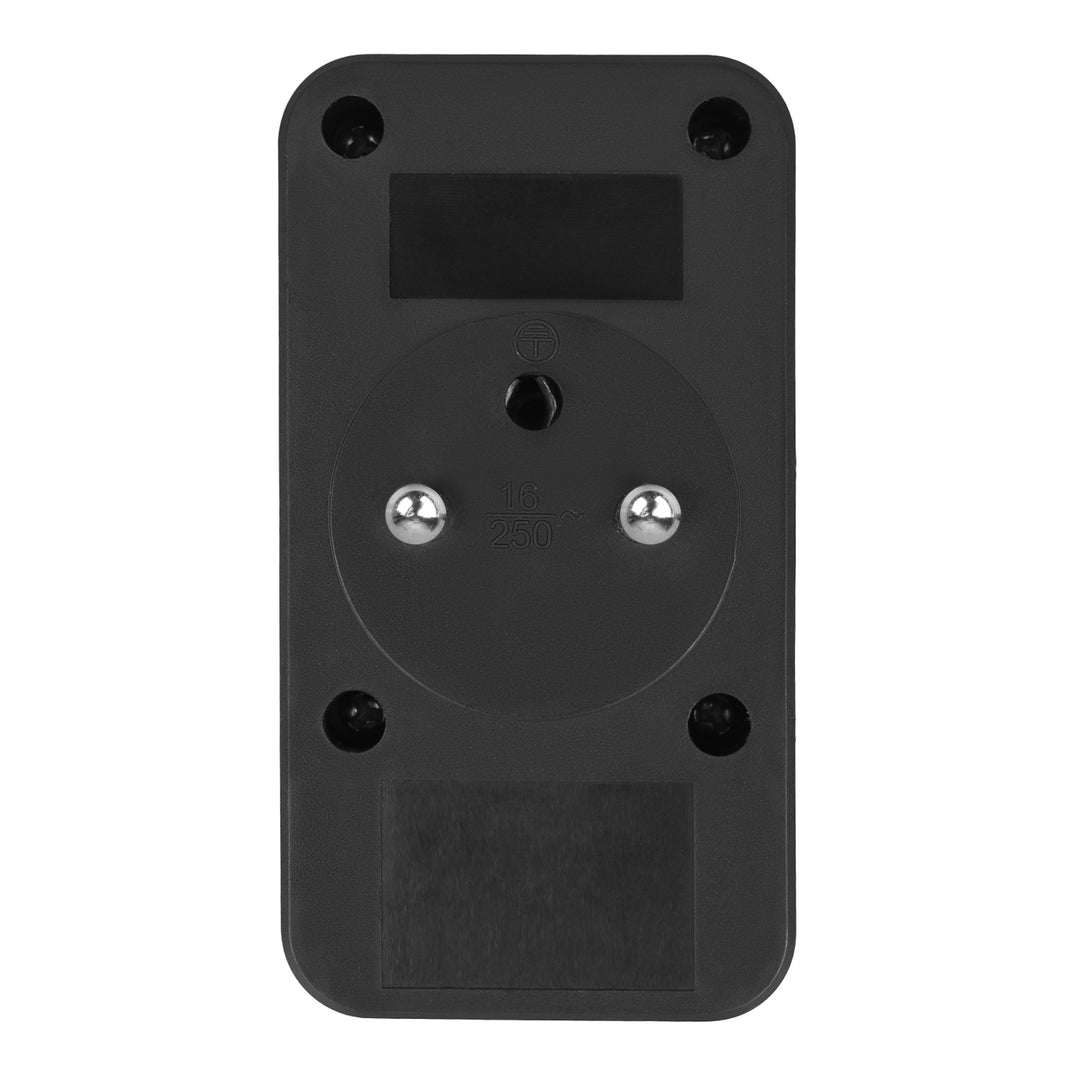 Maclean Stromsteckdose x2 + 4xUSB, Verteiler mit 2 Steckdosen, 2xUSB A, 2xUSB C PD 20W, 1x16A + 1x6A, MCE249 F/B