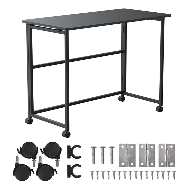 Maclean Klapptisch, schwarz, mobil, Platte 100x50cm, max. 50kg, MC-1250 B
