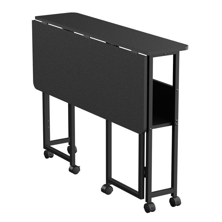 Maclean Klapptisch, schwarz, mobil, Platte 100x58cm, max. 50kg, MC-126 B