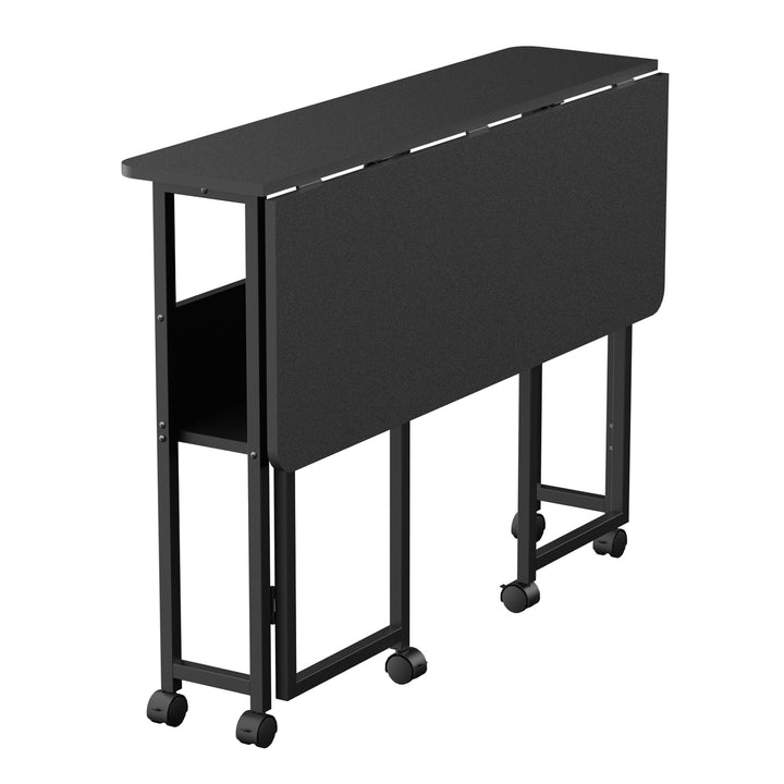 Maclean Klapptisch, schwarz, mobil, Platte 100x58cm, max. 50kg, MC-126 B