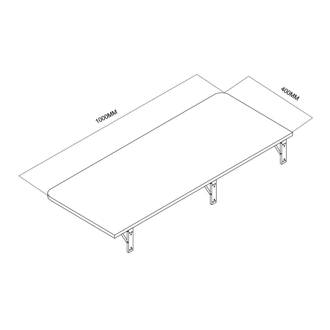 Maclean Klappbares Regal / Tischplatte, helle Holzfarbe, 100x40cm, max. 50 kg, MC-128 WD