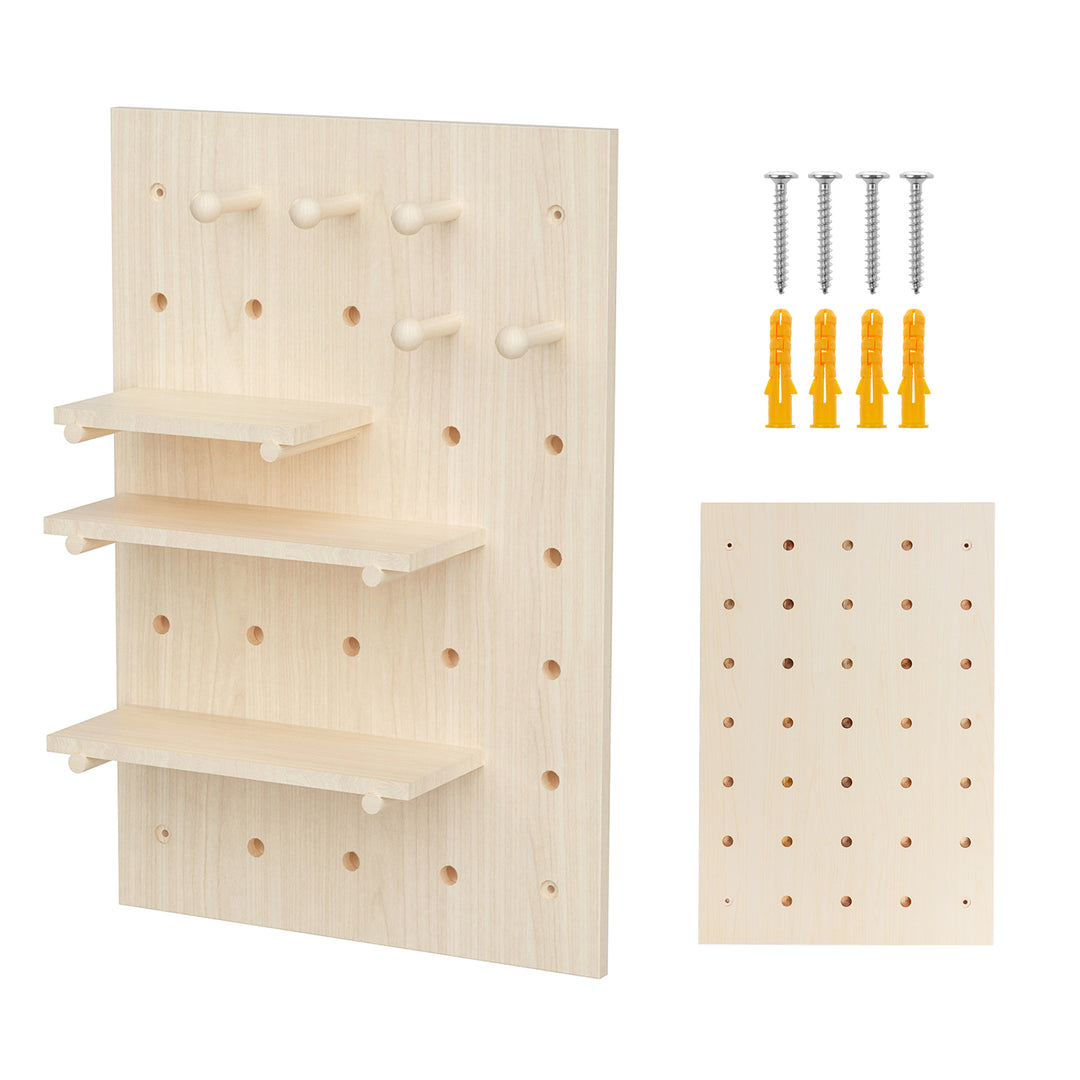 Holzbrett-Organizer Maclean, helle Holzfarbe, 40x60 cm, max. 20 kg, MC-130 WD