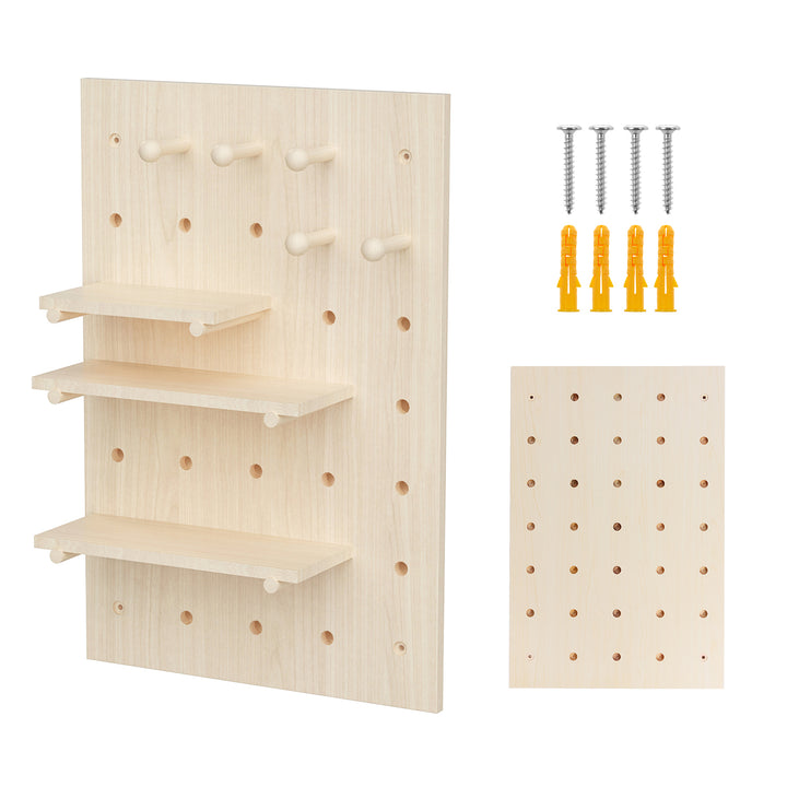 Holzbrett-Organizer Maclean, helle Holzfarbe, 40x60 cm, max. 20 kg, MC-130 WD