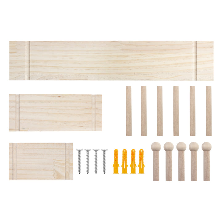 Holz-Organizer-Tafel Maclean, Farbe helles Holz, 60 x 80 cm, max. 20 kg, MC-131 WD