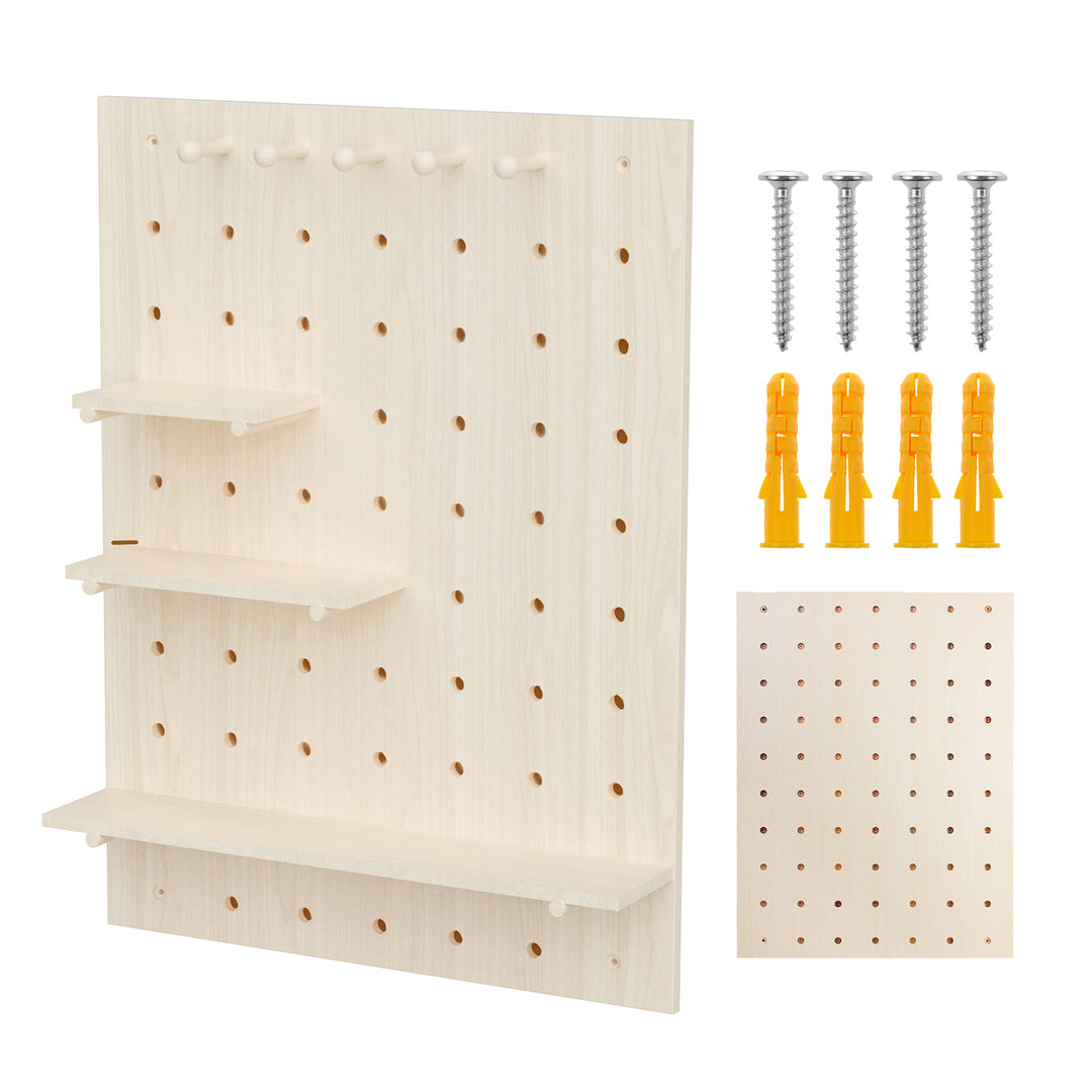 Holz-Organizer-Tafel Maclean, Farbe helles Holz, 60 x 80 cm, max. 20 kg, MC-131 WD