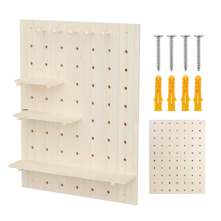 Holz-Organizer-Tafel Maclean, Farbe helles Holz, 60 x 80 cm, max. 20 kg, MC-131 WD