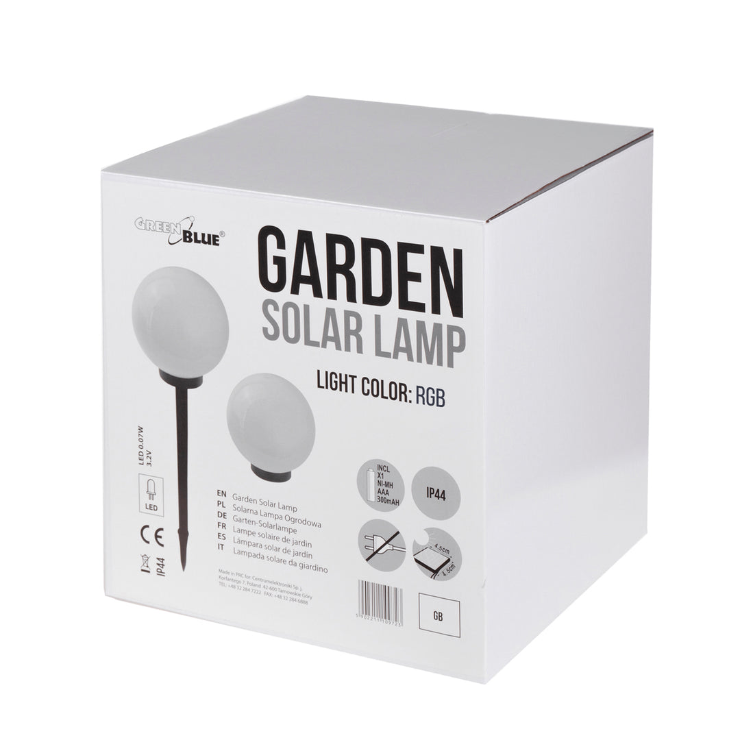 Solar-Steh-Gartenleuchte GB167 - 30x30x63cm Kugel, farbige LED, 4 Stück