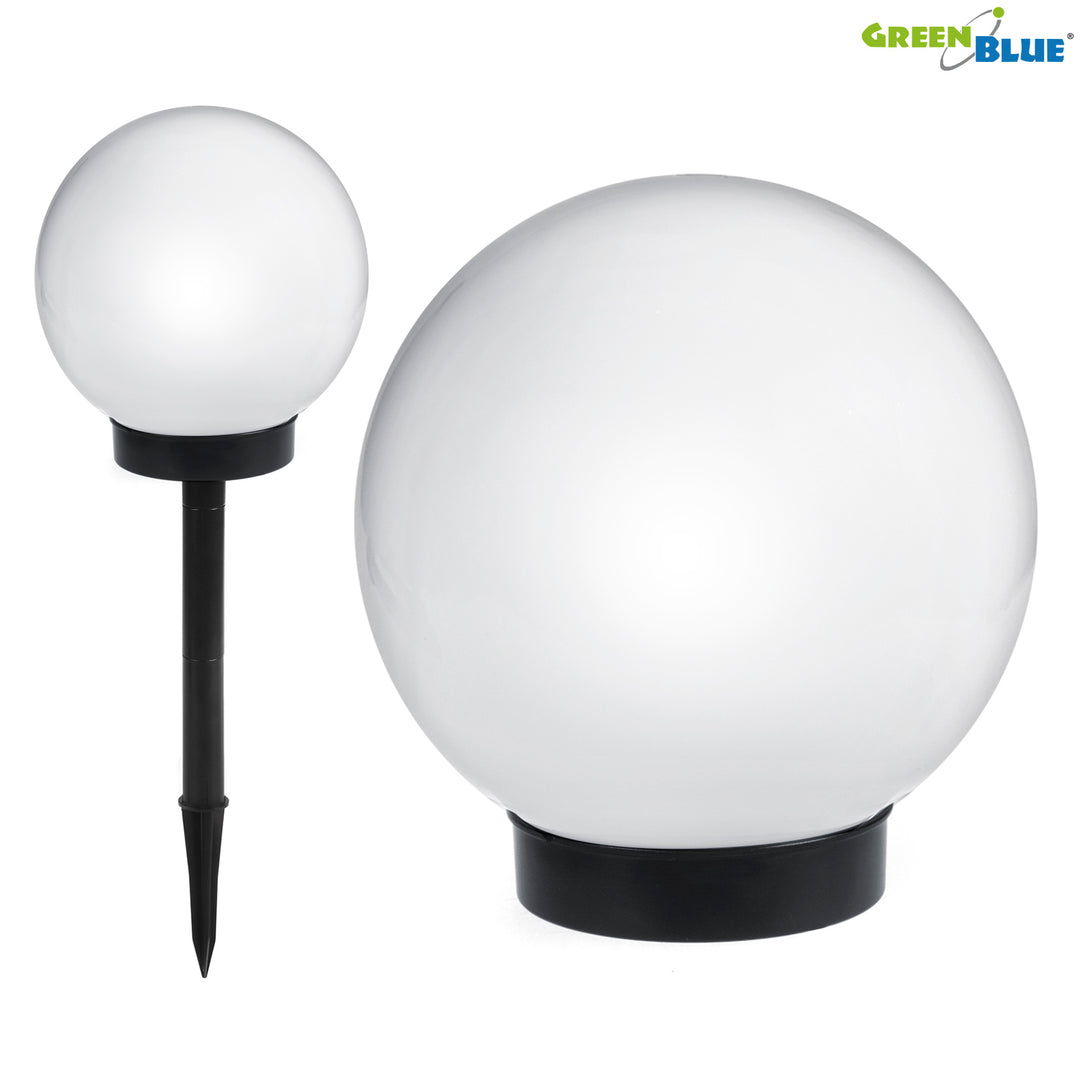 GreenBlue Solarlampe, freistehend, Garten, Kugel 25x25x58cm, RGB LED, GB165, 4 Stück