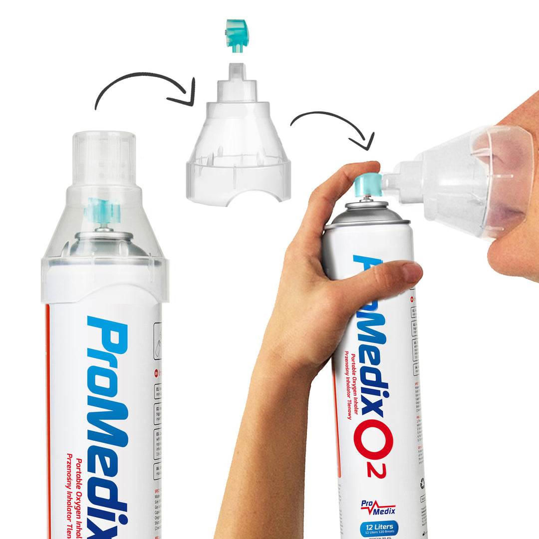 Tragbares 99,4% Sauerstoff-Inhalationsgerät Promedix 12L, PR-994, 4 Stück