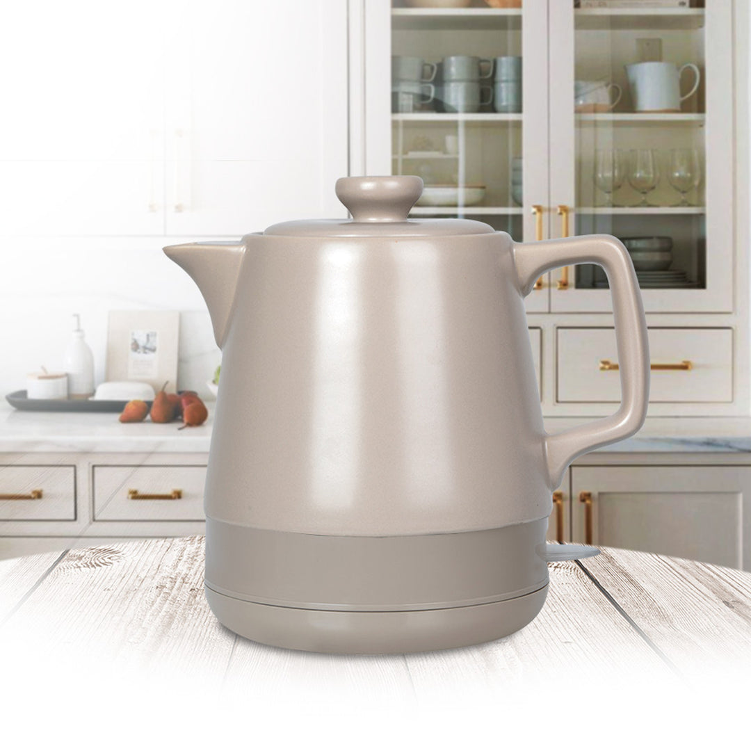 Maestro MR-071 Keramik-Wasserkocher, 1 l, beige, 1200 W, britischer Stecker