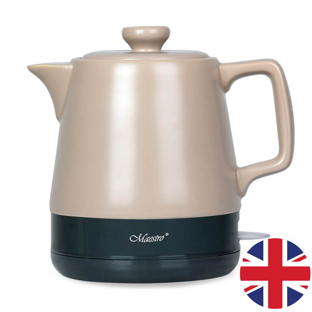 Maestro MR-071 Keramik-Wasserkocher, 1 l, beige, 1200 W, britischer Stecker