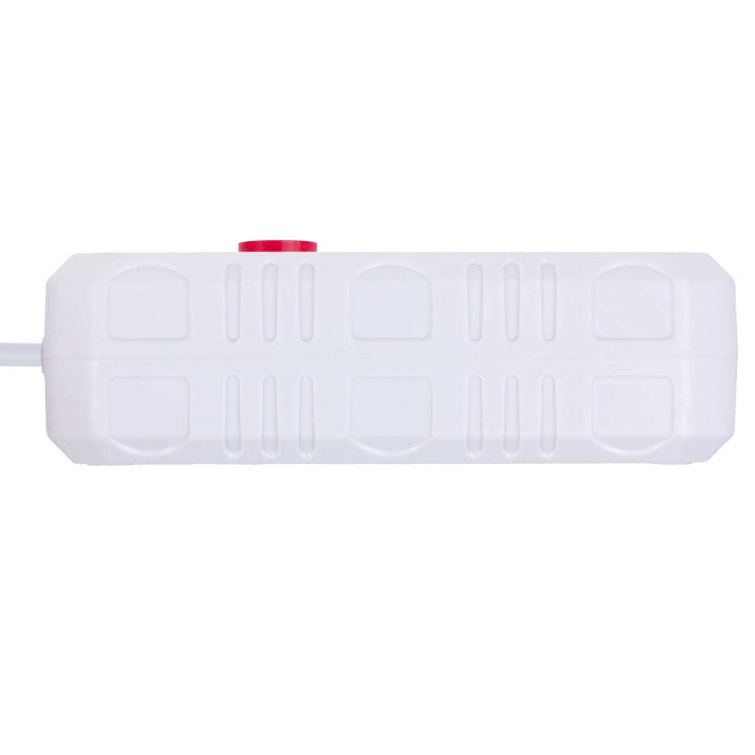Maclean Steckdosenleiste, Verlängerungskabel 2 Steckdosen + 3xUSB, 110-240V AC 50/60Hz, 2,1A max 2500W, 3 m, weiß, MCE388 W