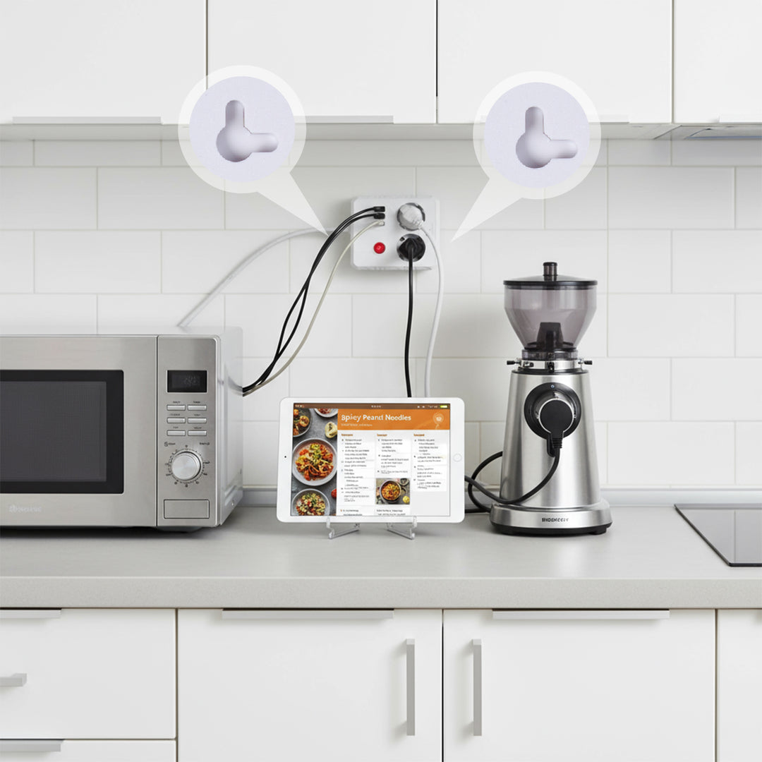 Maclean Steckdosenleiste, Verlängerungskabel 2 Steckdosen + 3xUSB, 110-240V AC 50/60Hz, 2,1A max 2500W, 3 m, weiß, MCE388 W