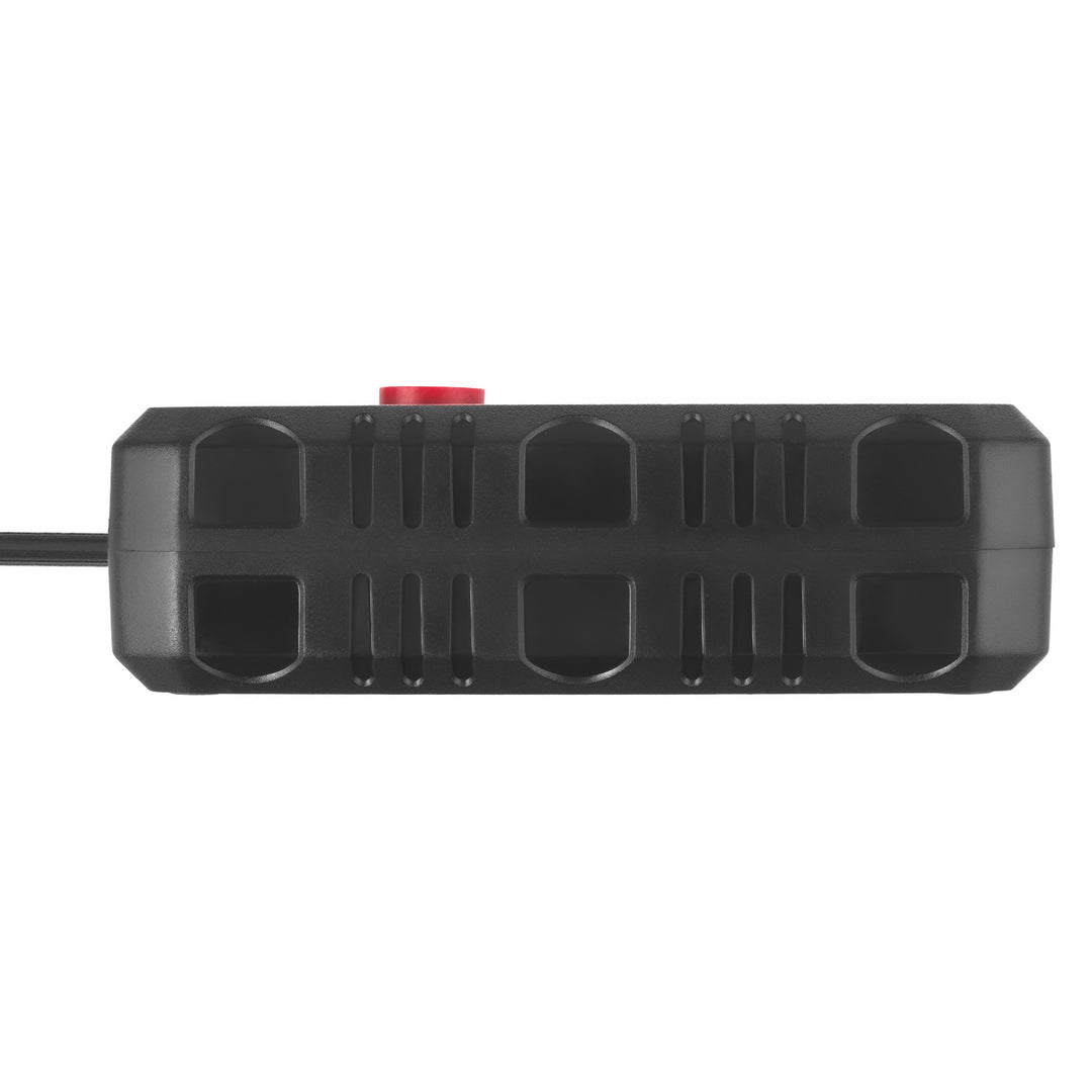 Maclean Steckdosenleiste, Verlängerungskabel 2 Steckdosen + 3xUSB, 110-240V AC 50/60Hz, 2,1A max 2500W, 3 m, schwarz, MCE388 B