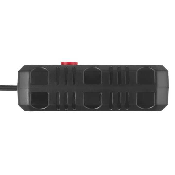 Maclean Steckdosenleiste, Verlängerungskabel 2 Steckdosen + 3xUSB, 110-240V AC 50/60Hz, 2,1A max 2500W, 3 m, schwarz, MCE388 B