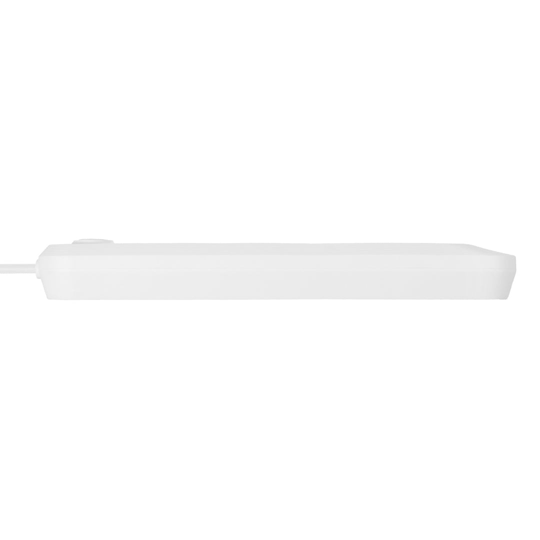 Maclean Steckdosenleiste, 5 Steckdosen-Verlängerungskabel + 3xUSB, 110-240V AC 50/60Hz, 2,1A max 2500W, 1,5m, weiß, MCE395 W