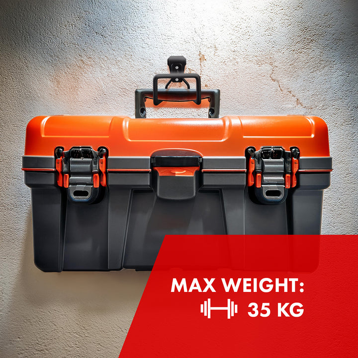 Garagenwandhalterung Maclean, für Reifen, Gartengeräte, Leiter, Schläuche, Fahrräder, Stahl, max. Belastung 35kg, MC-441, 2 Stück