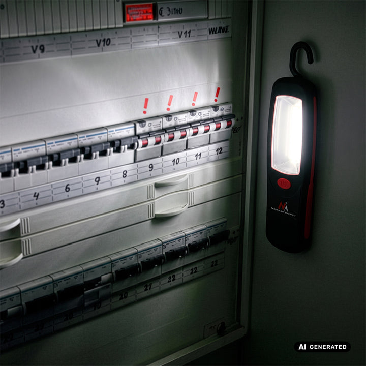 Maclean Werkstattlampe 24 LED, Magnet, Haken, MCE03 2 Stück