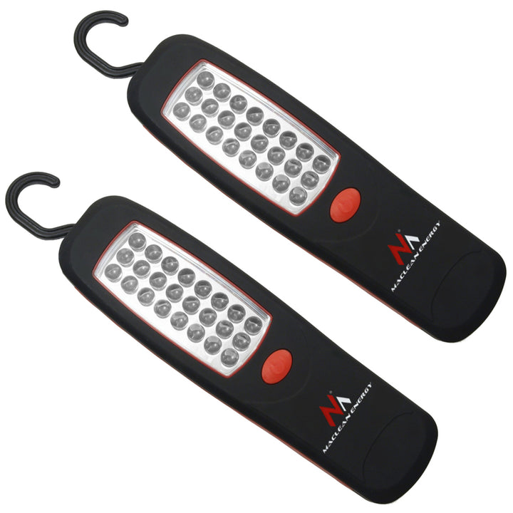 Maclean Werkstattlampe 24 LED, Magnet, Haken, MCE03 2 Stück
