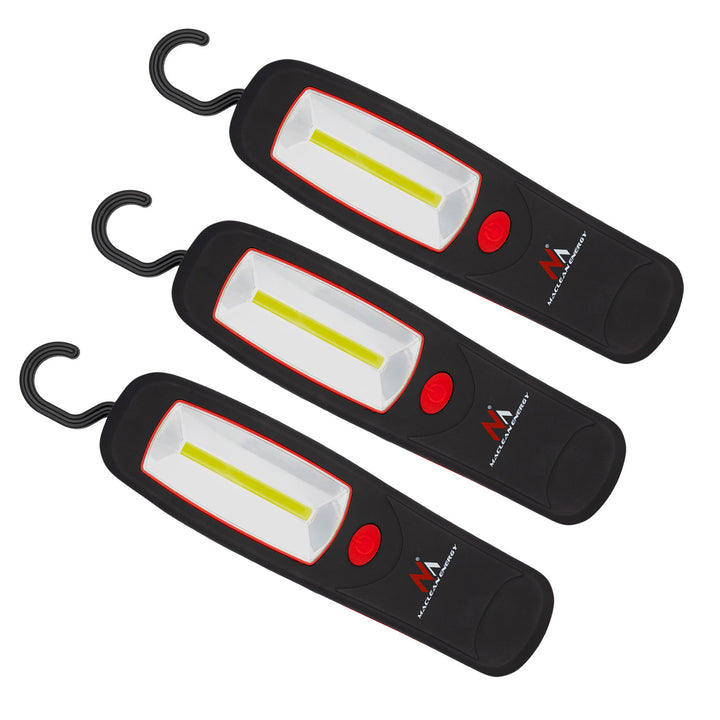 Maclean Werkstattlampe 24 LED, Magnet, Haken, MCE03 3 Stück