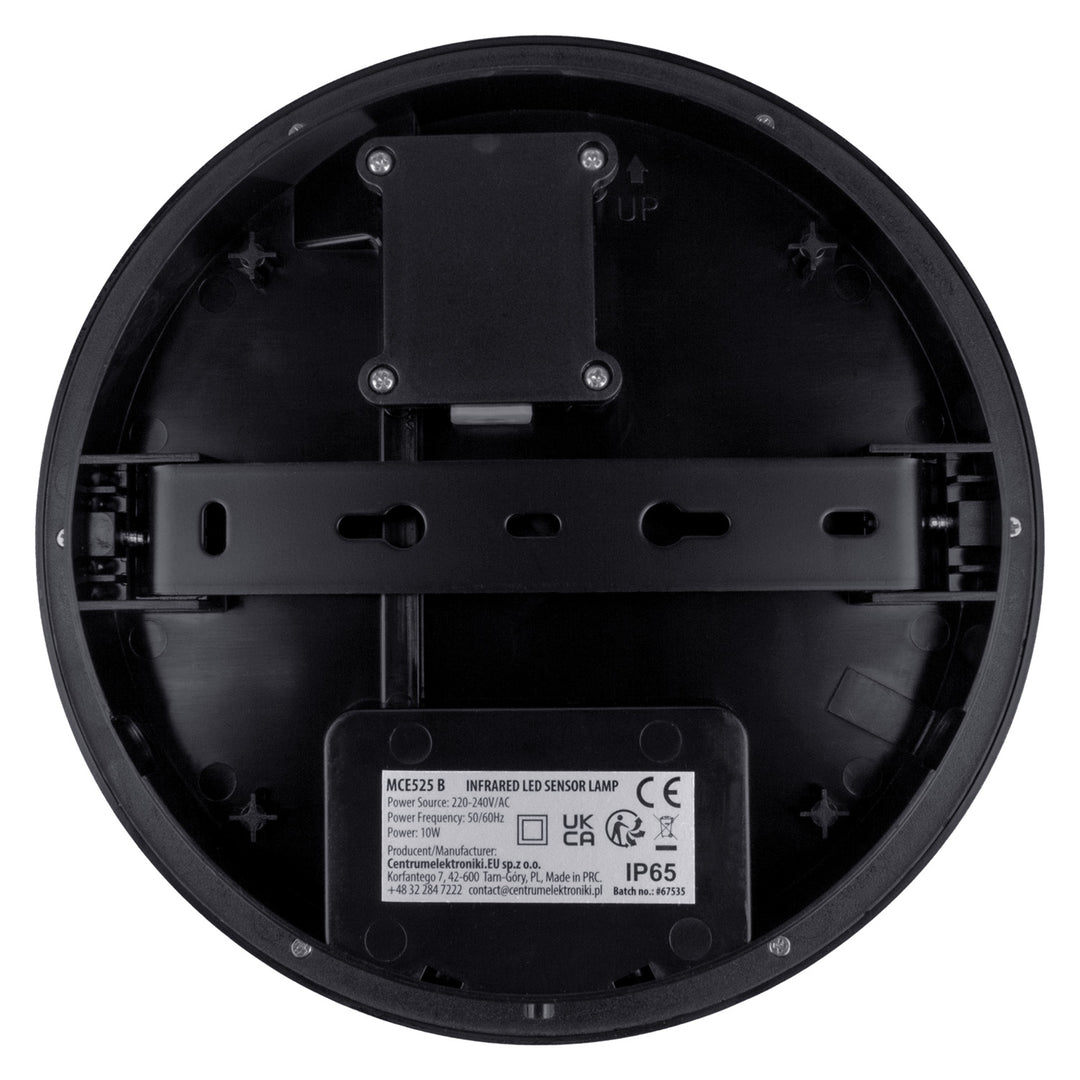 LED-Lampe mit Bewegungssensor Maclean, PIR-Sensor, Farbe Schwarz, 10 W, IP65, 1000 lm, neutrale Farbe, MCE525 B