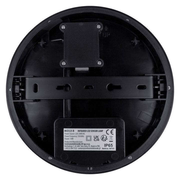 LED-Lampe mit Bewegungssensor Maclean, PIR-Sensor, Farbe Schwarz, 10 W, IP65, 1000 lm, neutrale Farbe, MCE525 B