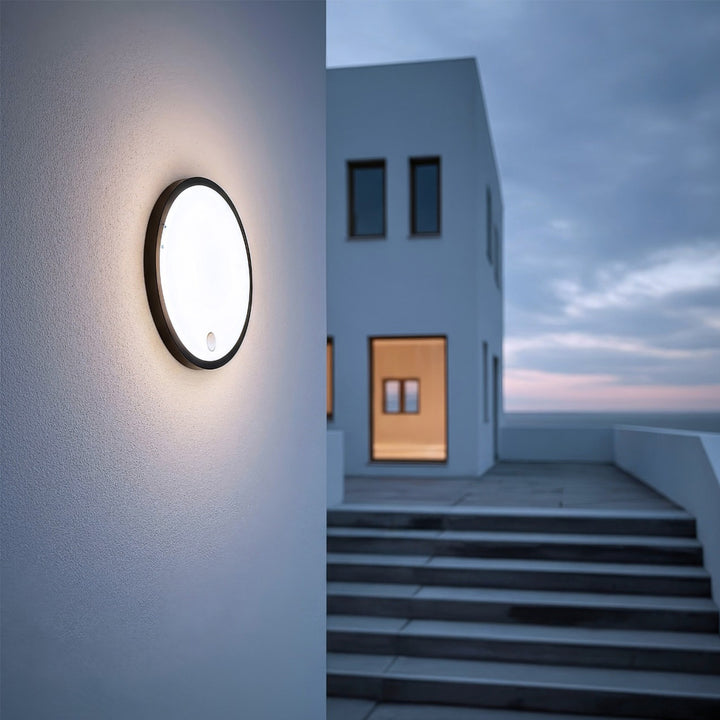 LED-Lampe mit Bewegungssensor Maclean, PIR-Sensor, Farbe Schwarz, 10 W, IP65, 1000 lm, neutrale Farbe, MCE525 B