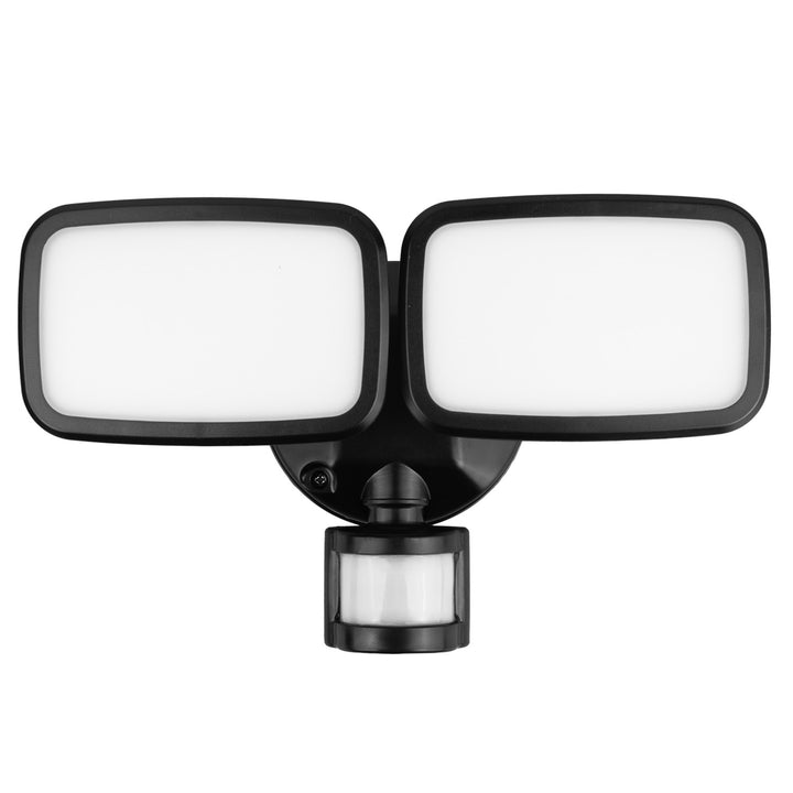LED-Wandleuchte Maclean, mit PIR-Sensor, 20 W, 1500 lm, IP65, neutralweiß 4000 K, schwarz, MCE524 B