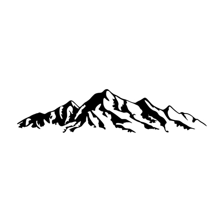 Durchbrochenes Bild, 3D Wanddekoration, 3D Bild "Alpine Berge" 100x23cm Schwarz