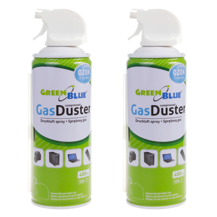 GreenBlue GB400 Pressluft 400ml Pistolenzerstäuber - Pistolenspray, 2 Stück