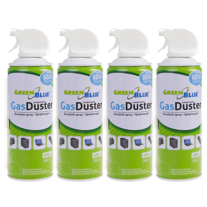 Pressluft GreenBlue GB400 400ml Pistolenzerstäuber - Pistolenspray, 4 Stück