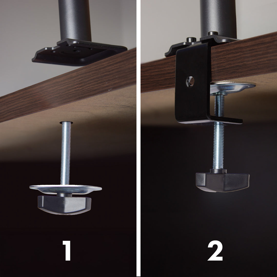 Halterung für 3 Maclean-Monitore, Gasfeder, 17"-27", 2-8kg, schwarz, MC-137
