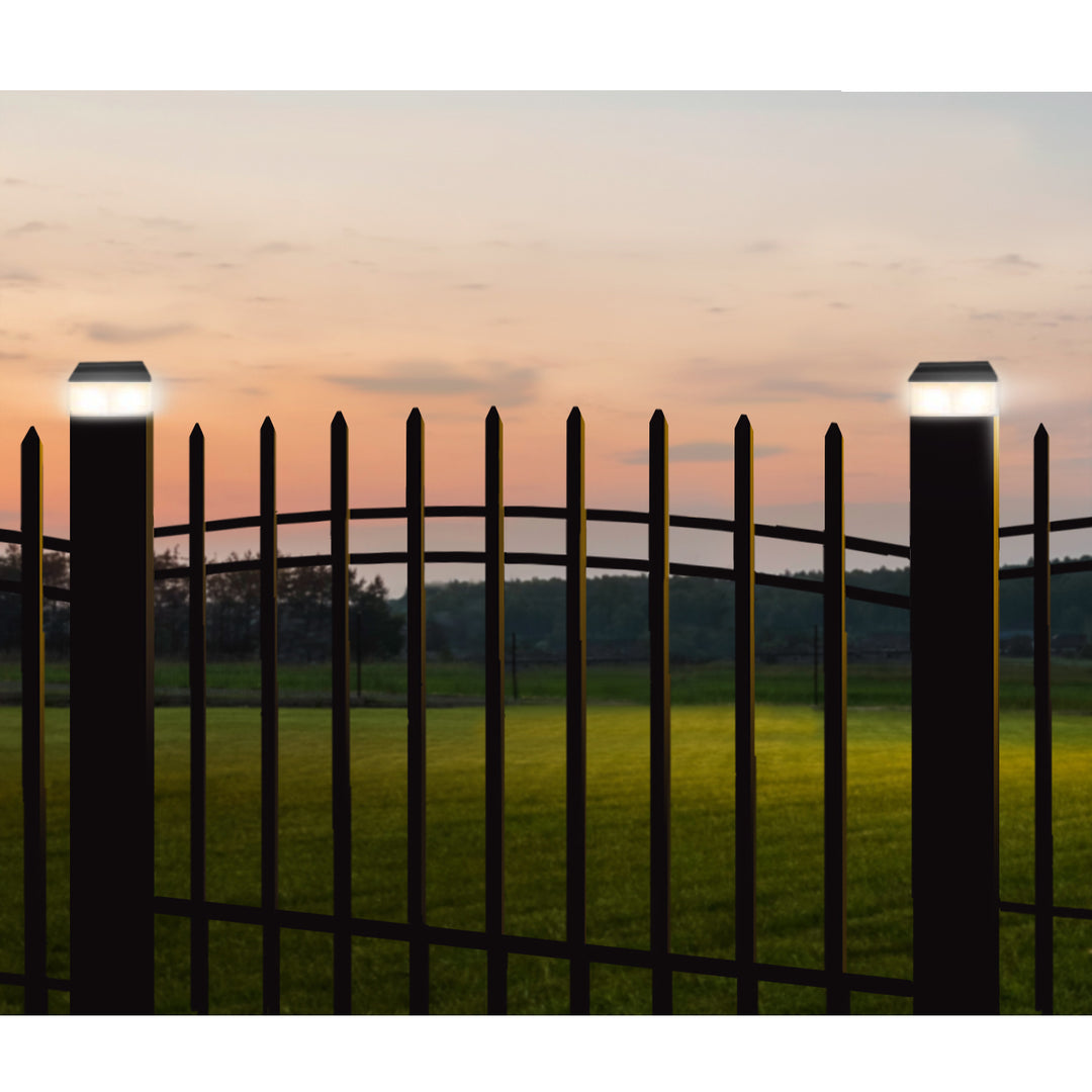 GreenBlue LED-Solarmastleuchte, 80x80mm, Hüllendach, GB127, 4 Stück