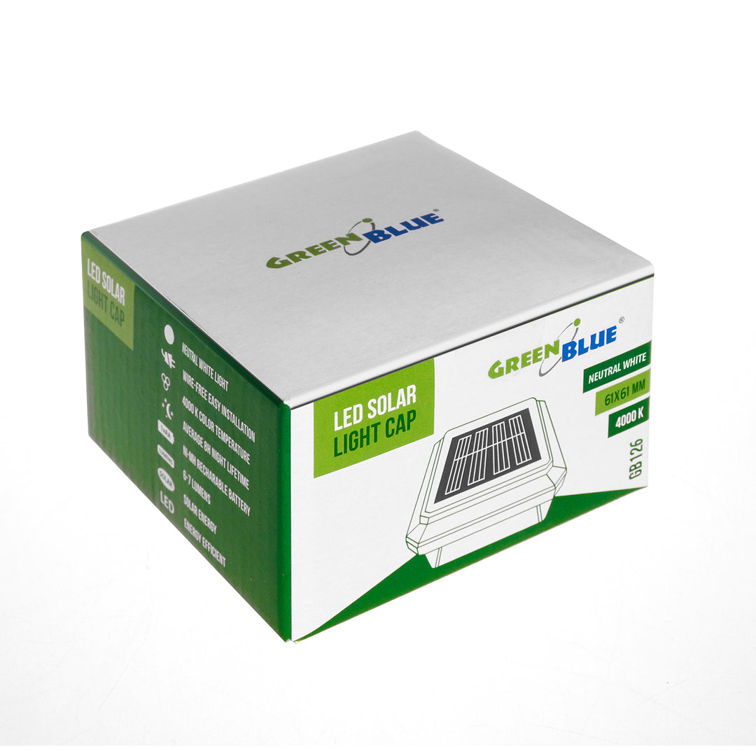 GreenBlue Solar LED-Mastleuchte, 60x60mm, Hüllkurve, GB126, 4 Stück