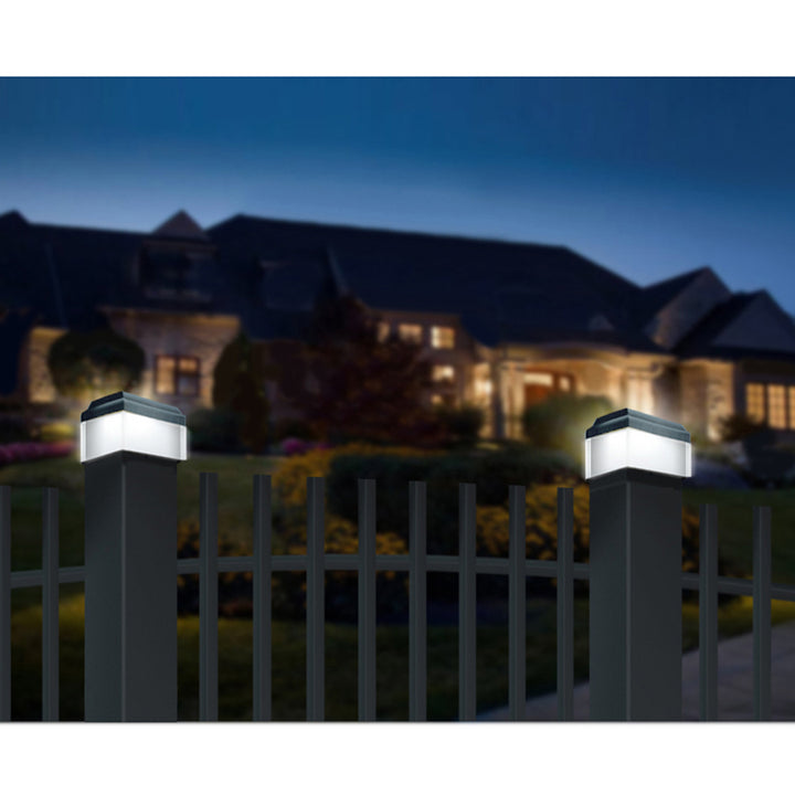 GreenBlue Solar LED Mastleuchte, 100x100mm, Schutzdach, GB128, 4 Stück