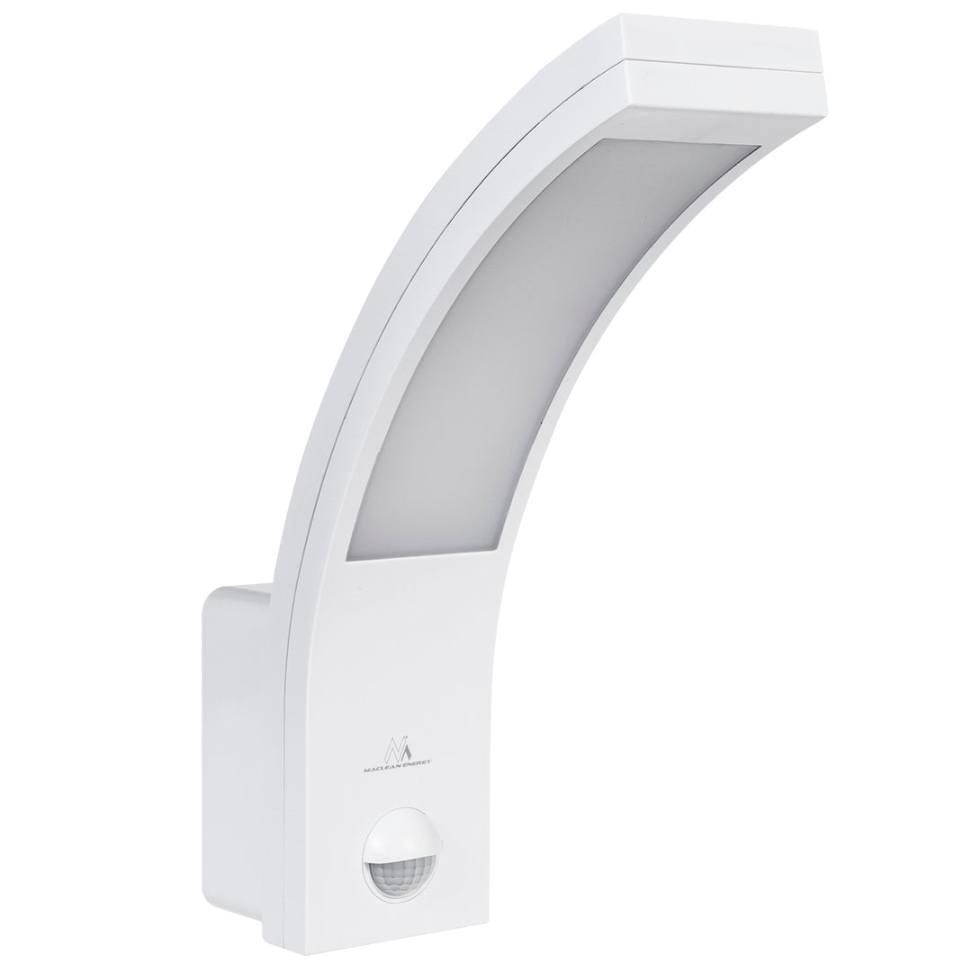 Maclean LED-Lampe mit Bewegungsmelder, PIR-Bewegungsmelder, weiß, 10W, IP54, 750lm, neutralweiß (4000K) MCE244 W
