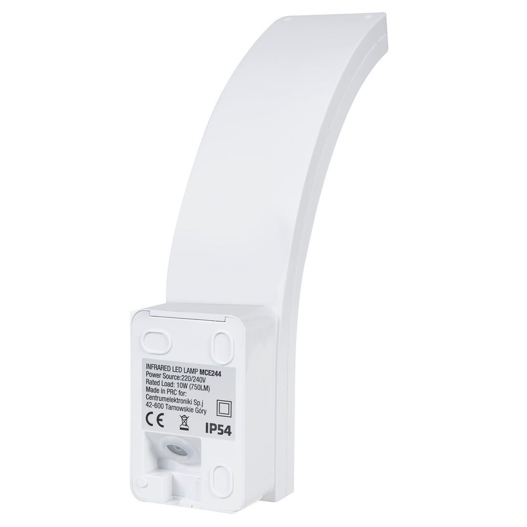 Maclean LED-Lampe mit Bewegungsmelder, PIR-Bewegungsmelder, weiß, 10W, IP54, 750lm, neutralweiß (4000K) MCE244 W
