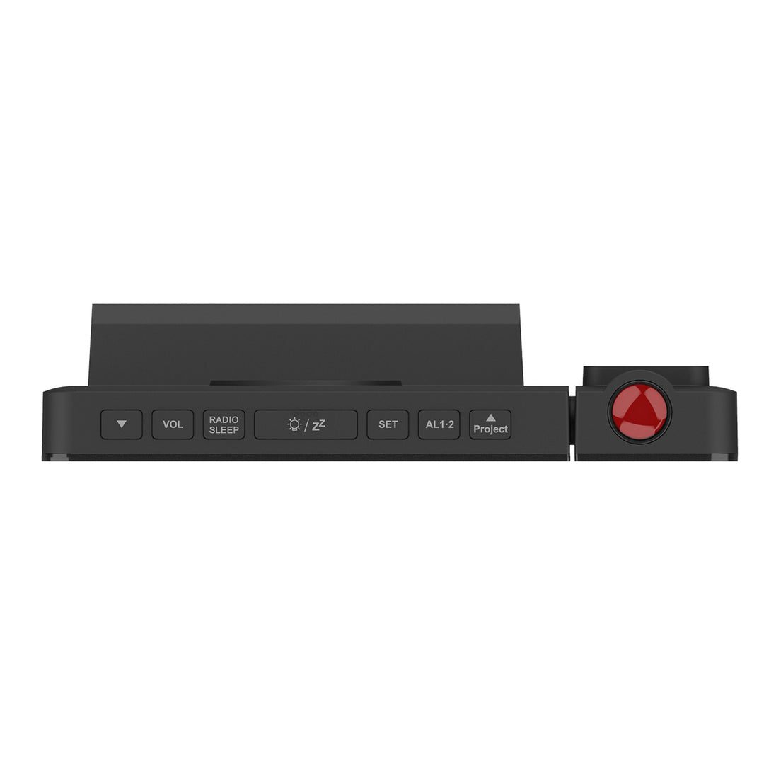 Digitaler LED-Radiowecker mit GreenBlue-Projektor, FM-Radio, Alarm, 12/24-Stunden-Anzeige, Stromversorgung über USB 5 V DC + CR2032, GB172