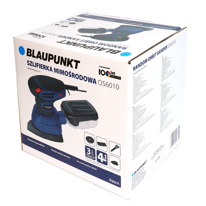 Schleifmaschine Blaupunkt, 300 W, austauschbare Schleiffüße, Oszillationsdurchmesser 1,8 mm, OS6010