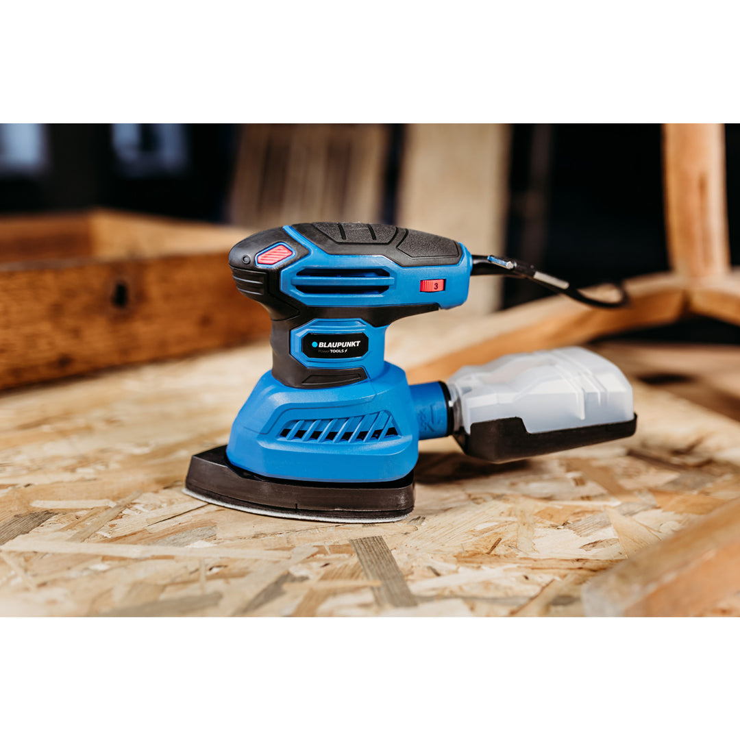 Schleifmaschine Blaupunkt, 300 W, austauschbare Schleiffüße, Oszillationsdurchmesser 1,8 mm, OS6010