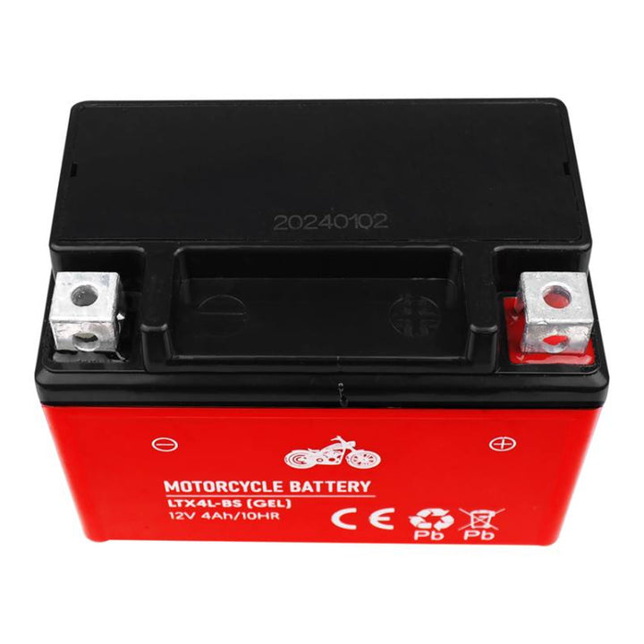 Lamex Gel-Batterie, Motorrad, 12V, 4Ah, LTX4L-BS rot