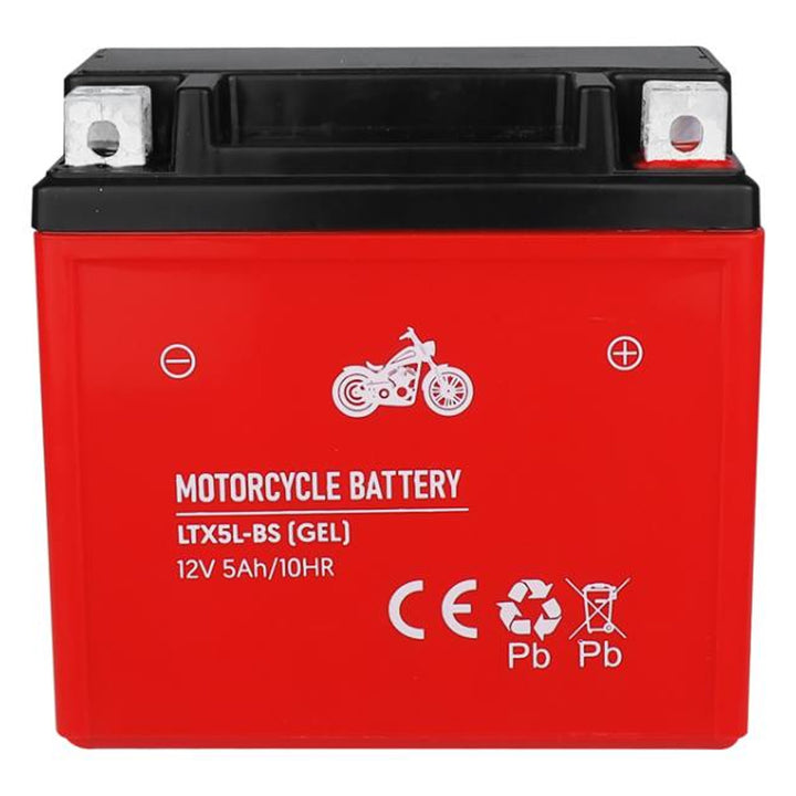 Lamex Gel-Batterie, Motorrad, 12V, 5Ah, LTX5L-BS rot